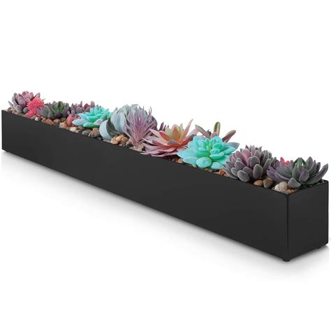 black metal planter boxes|tin pots for plants.